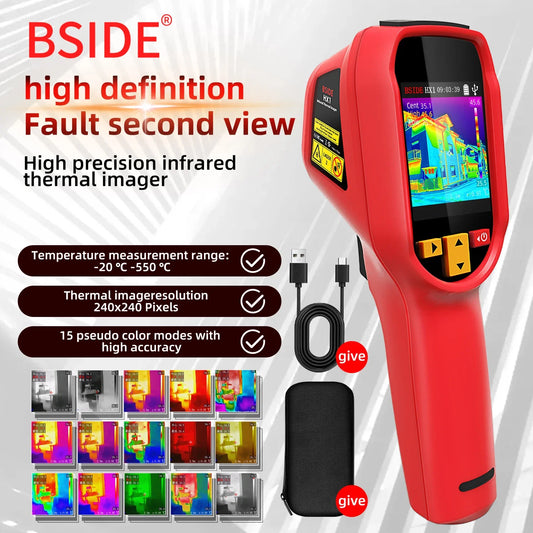 BSIDE HX1 Thermal Imaging Camera 240x240 - Infrared Temperature Meter